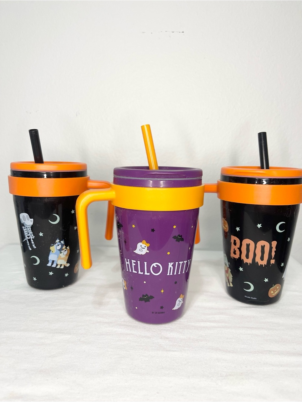 Halloween Travel Cup (3) Set in Purple and Black
